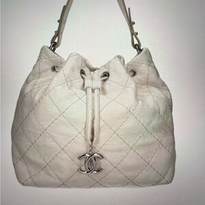 Chanel Cream Quilted Shoulder Bag